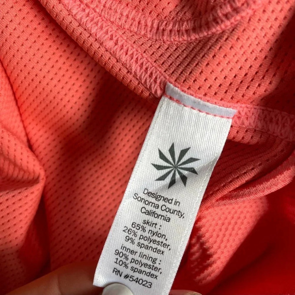 Athleta Swagger Mini Skort Skirt Coral Pink  Sz Small - Picture 6 of 6